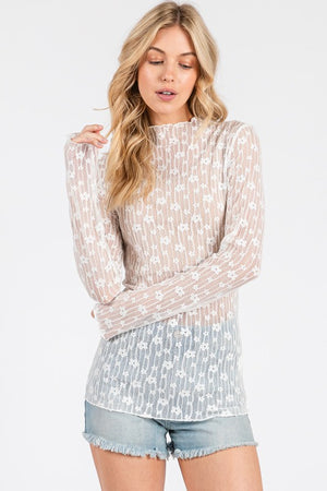 Lovely In Lace Top: White