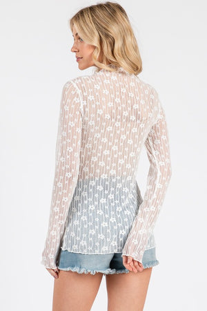 Lovely In Lace Top: White