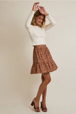Fall Florals Skirt: Rust/Multi