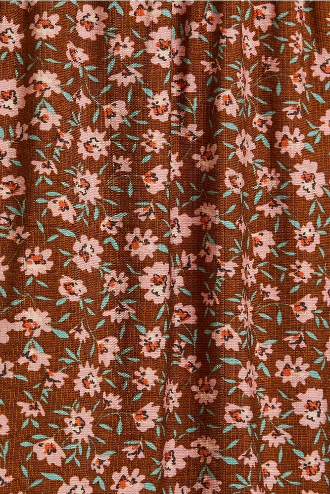 Fall Florals Skirt: Rust/Multi