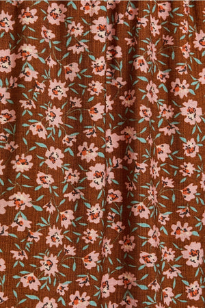 Fall Florals Skirt: Rust/Multi
