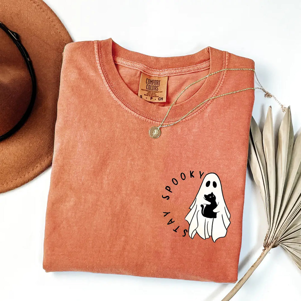 "Stay Spooky" Tee: Burnt Orange