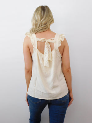 Tied With A Bow Top: Cream
